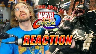 MAX REACTS (Extra Lazy): Venom, Winter Soldier, Black Widow DLC Reveal - Marvel Vs. Capcom Infinite