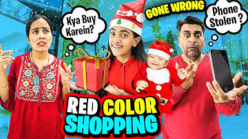 *ONLY RED SHOPPING*BUYING Everything in ONE COLOR for 24 HOURS *GONE WORNG*😭@SamayraNarulaandFamily