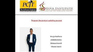 Product updating | WEB Programming I | Java institute
