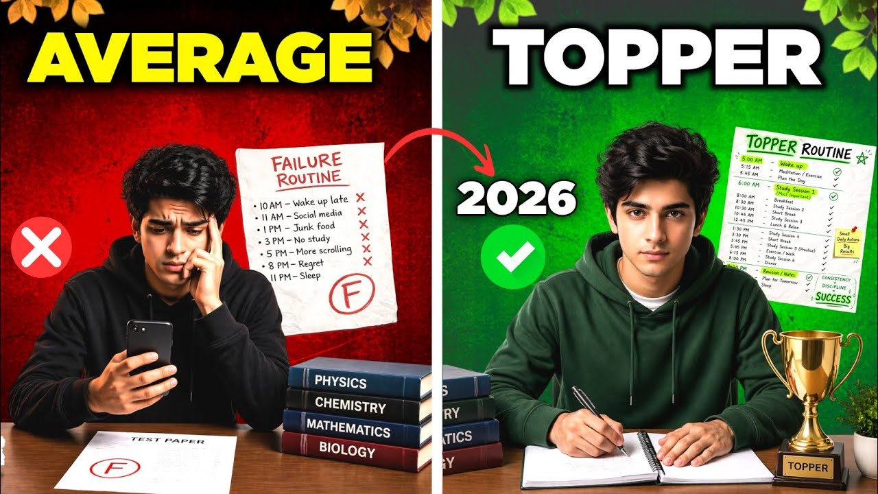 🔥 ये 4 Secrets कोई नहीं बताता |Daily Routine: From Average to Topper ...