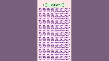 #Genius find 997 #shorts #shortsfeed #shortsviral #quiz #puzzle #shortvideos #viralshort #brain test