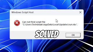 (SOLVED) Windows Script Host Cannot Find Script File
