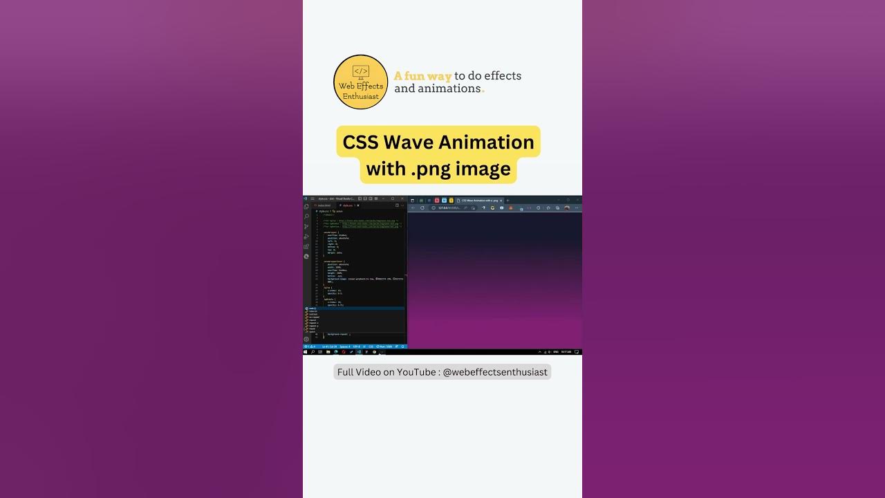 CSS Wave Animation with .png image - YouTube