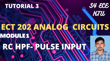 RC HIGHPASS FILTER TO PULSE INPUT || ECT202 ANALOG CIRCUITS ||  EC205 || ECT 281 ELECTRONIC CIRCUITS
