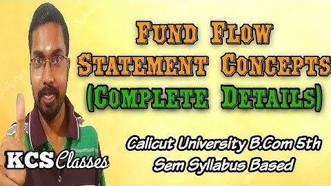 Fund Flow Statement||Statement Of Changes in Working Capital||Fund From Operation|B.com 5th Semester