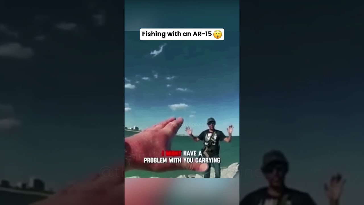 Officer Confronts A Fisherman Fishing With Rifle