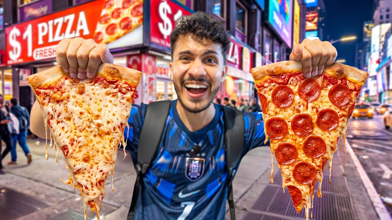 Probando la COMIDA CALLEJERA más BARATA del MUNDIAL en NEW YORK 🇺🇸