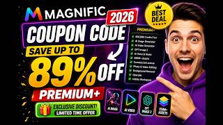 Magnific Coupon Code 2026 Get 89 OFF Magnific Premium Freepik is Now Magnific Discount