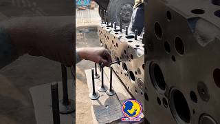 Shocking Engine Head Valve Installation Process 🔥 Precision Rebuild You Must See! #shorts