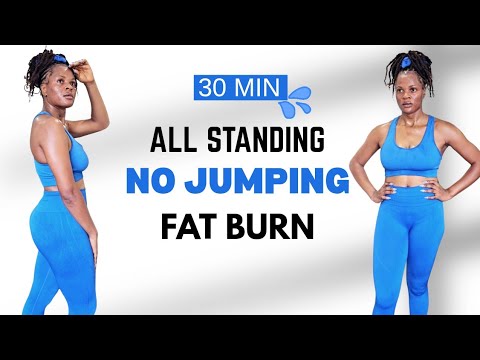 30 MIN Intense Full Body Fat Burn 🔥 All Standing No Jumping Workout ...