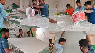 Pop Wall Partition Board Tiles Making || Gypsum Ceiling Board Partition| Plaster Desing Installation