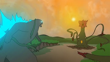 Godzilla vs Biollante 1st Form | 2D Animation