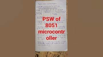 Program status word (PSW)register of 8051 microcontroller #education