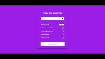 Random Password Generator With JavaScript | CSS Animation Included