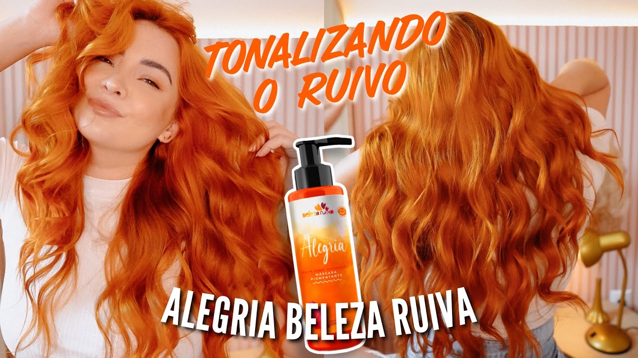 RUIVO LARANJINHA com ALEGRIA BELEZA RUIVA - Tonalizando o cabelo ruivo