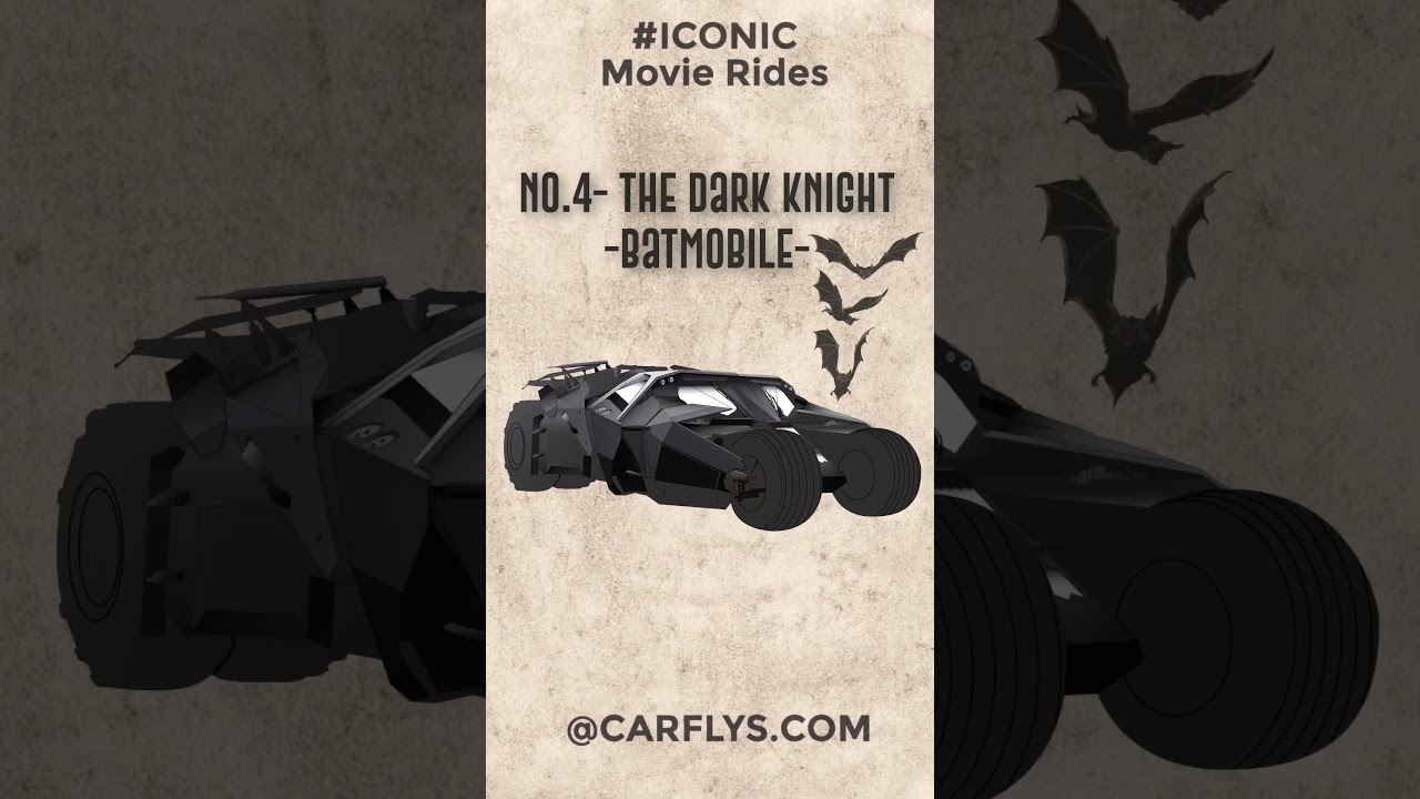 MOST ICONIC MOVIE RIDES... #trendingshorts #shorts #batmobile #johnwick #viral