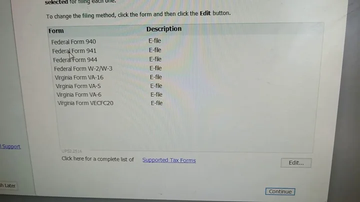 Efile Quickbooks Get 10 digit IRS PIN 941 Schedule B e-file Quarterly tax form