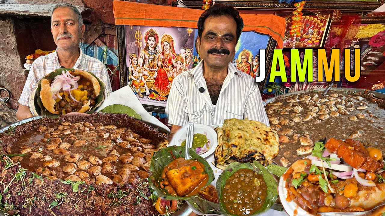 JAMMU Street Food Tour | Jammu Poori, PATTE Wale RAJMA CHAWAL, Dip Rajma KULCHA