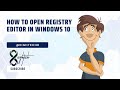 How to open Registry Editor | REGEDIT 2018 | Shortcut