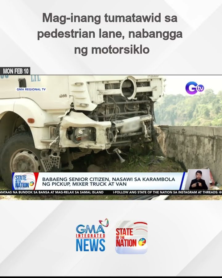 Mag-inang tumatawid sa pedestrian lane, nabangga ng motorsiklo | SONA