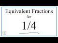 How to find equivalent fractions for 14