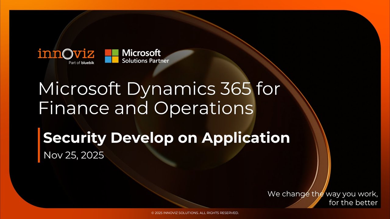Microsoft Dynamics 365 Security Develop on Application YouTube