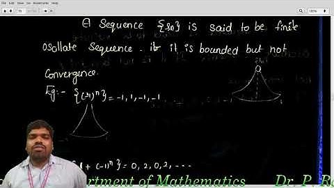 Real Analysis Lecture-16 on Oscillate and Monotone Sequence by Dr. P. Ramulu
