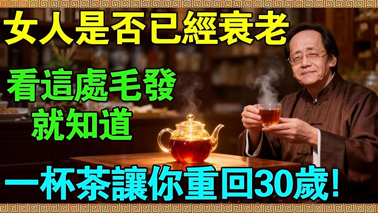 女人老沒老，騙不了人！看這「一處毛髮」就知道！如果你沒有這「三松二大」，恭喜你還年輕！#倪海廈 #中醫養生 #女性健康 #抗衰老 #經方 #更年期 #脫髮 #美容養顏 #易經智慧