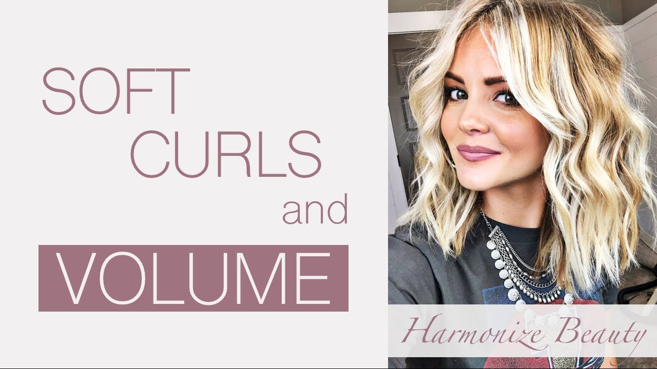 Soft Curls and Volume Hair tutorial - Harmonize_Beauty - YouTube