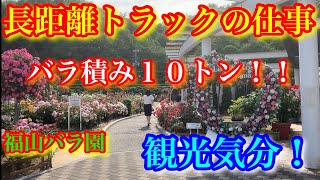 【長距離トラック運転手の仕事】バラ積み10トン！？福山SAバラ園にも行きましたよ！