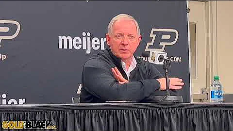 Purdue Football Press Conference  A D  Mike Bobins...