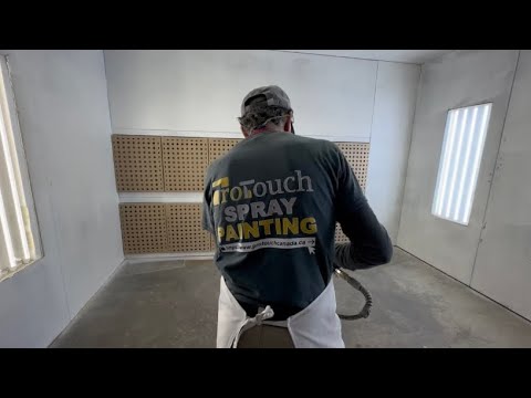 Our Spray Painting Booth in Action!