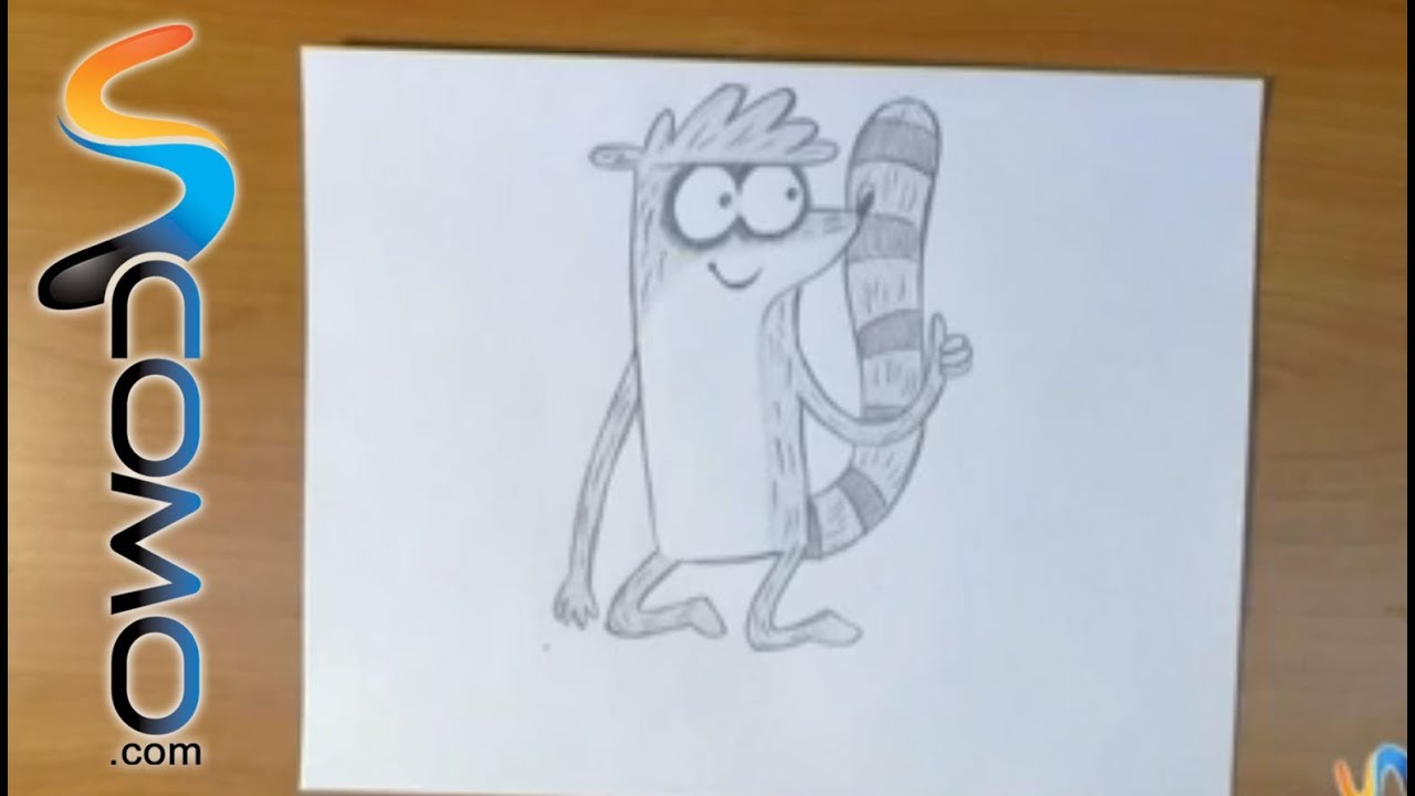Mapache Rigby Dibujar a Rigby el mapache - YouTube