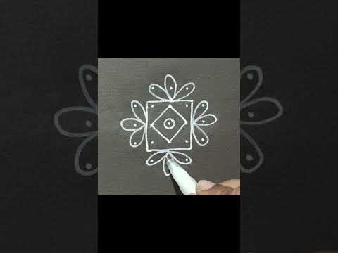 Simple rangoli/5*3 Dots Easy Muggulu/easy rangoli #rangoli #shorts