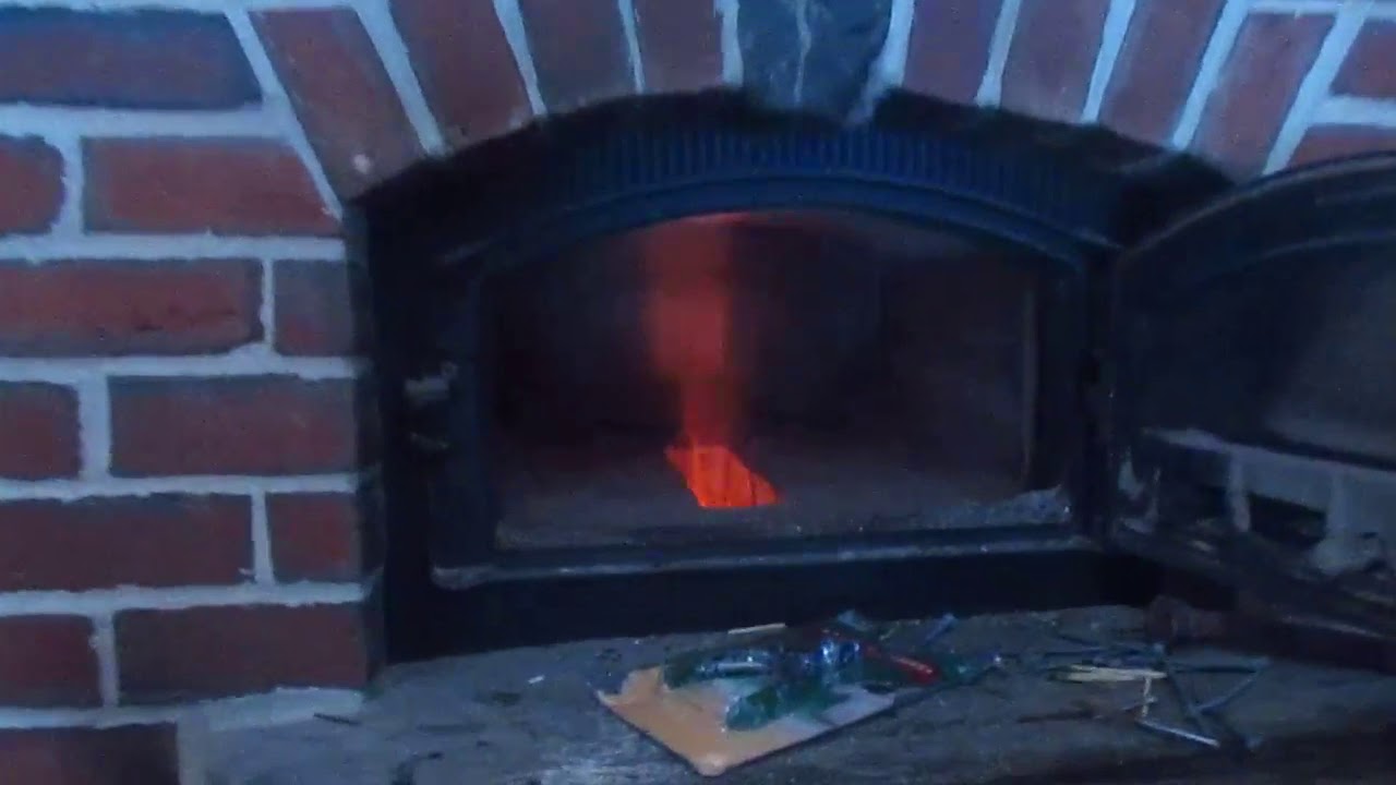 Finnish contraflow masonry heater demo in Lincolnville, Maine - YouTube