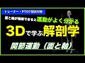 関節運動の基本（面と軸）【3Dで学ぶ解剖学】