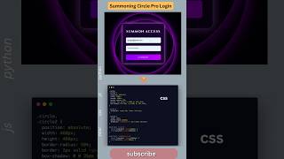 This Login Screen SUMMONS MAGIC 😈🔮 #html #css #javascript #ui #shorts