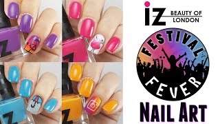 4 NAIL ART TUTORIALS USING iZ BEAUTY FESTIVAL FEVER COLLECTION | Spangley Nails