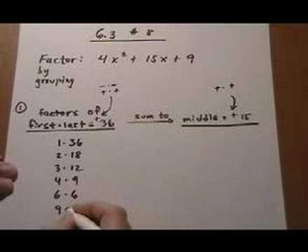 factor trinomial by grouping
