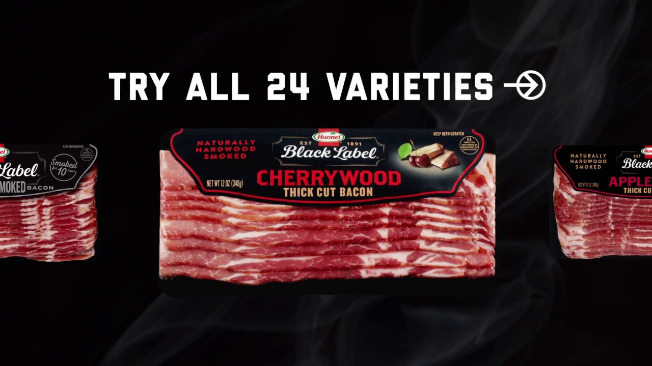 HORMEL® BLACK LABEL® Premium Cherrywood Bacon YouTube