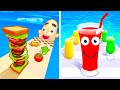 Sandwich Runner vs Juice Run, Sandwich Maker Game, Giant Rush, Join Clash 3D More…NewUpdate Ep108