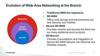 FORTINET Webinar : Security Driven Networking 2019