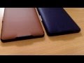 Inateck Kindle Paperwhite用 Microfibril PU レザーケース＆Amazon純正カバー外観比較（背面）