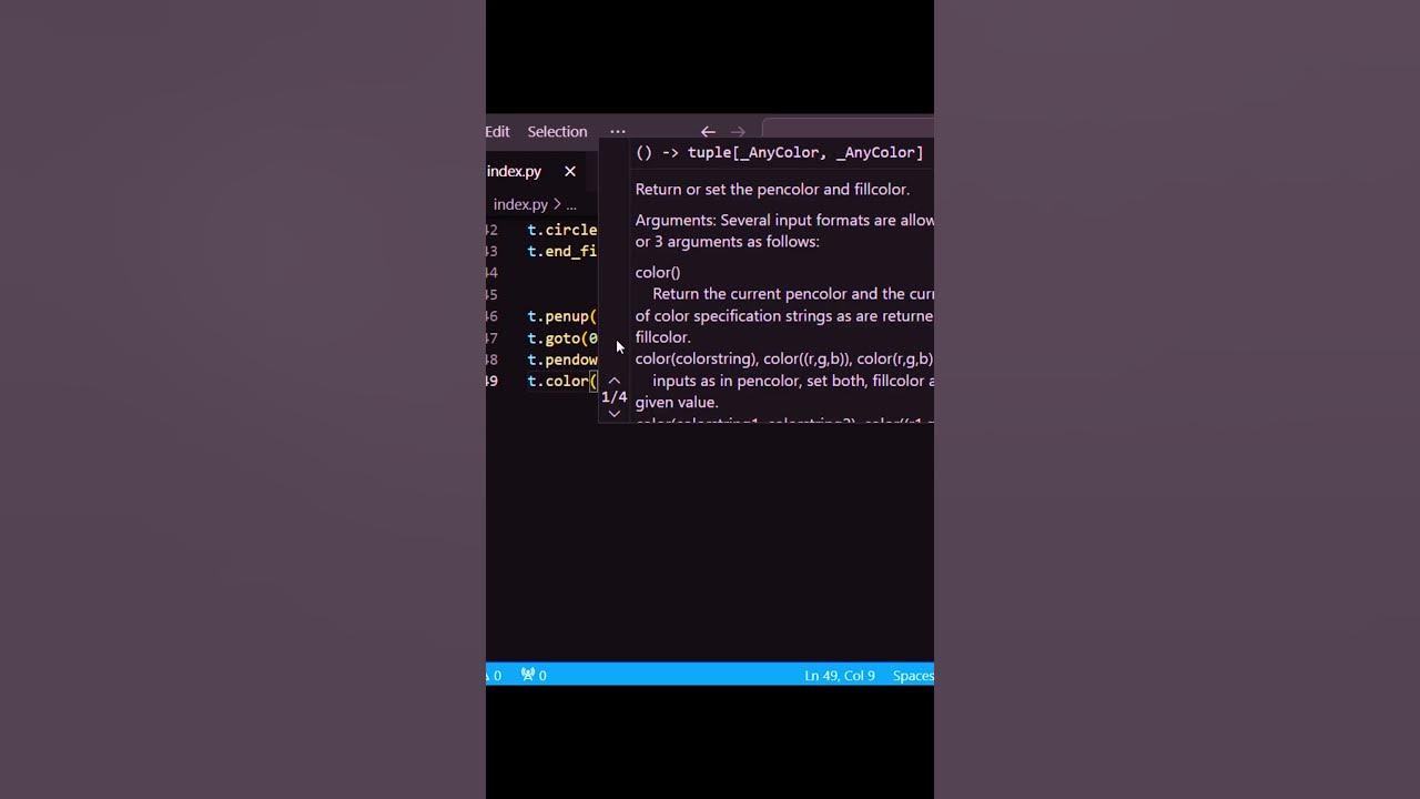 ️ Draw a snowman using turtle module in Python ☃️⛈ ️ #python #shorts ...