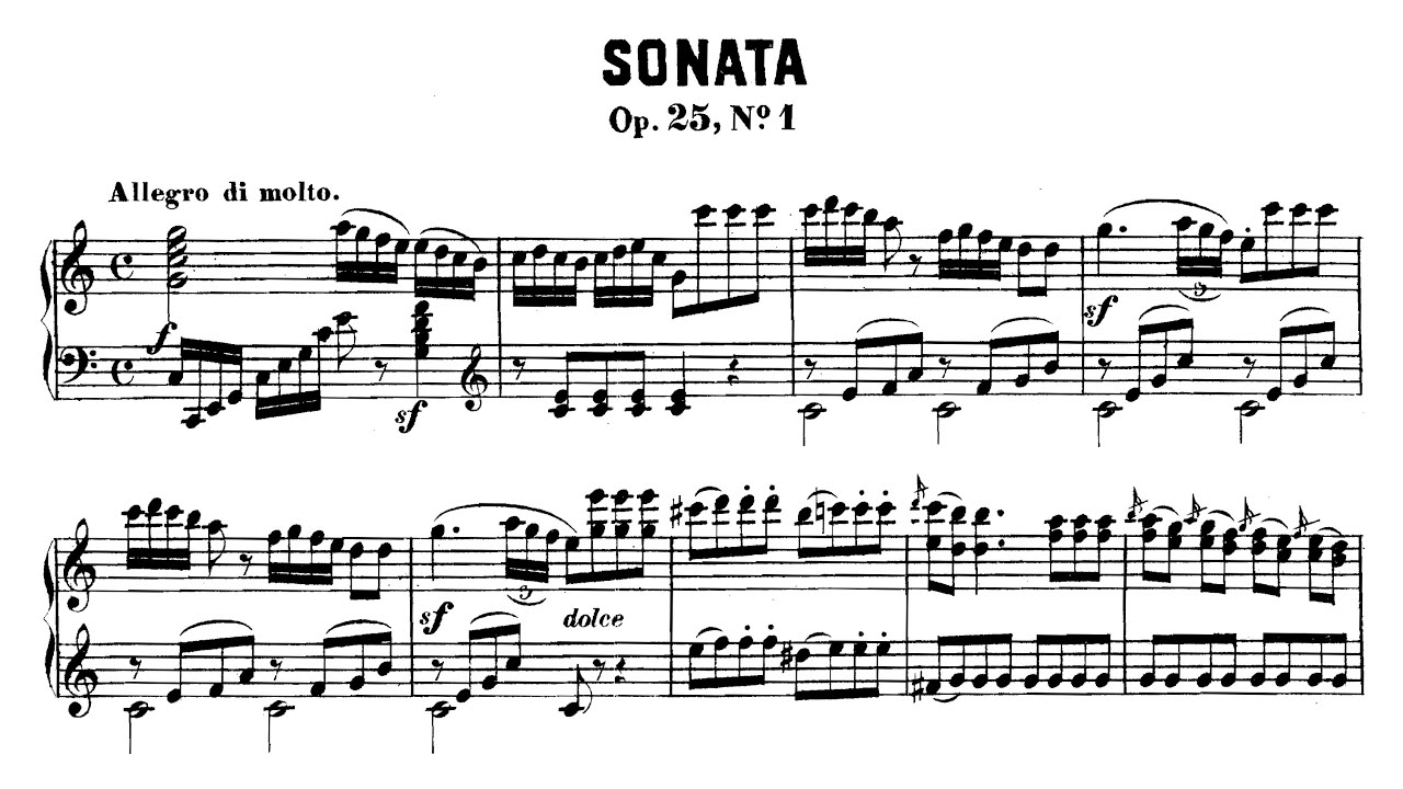 Muzio Clementi - Piano Sonata Op. 25 No. 1 - YouTube