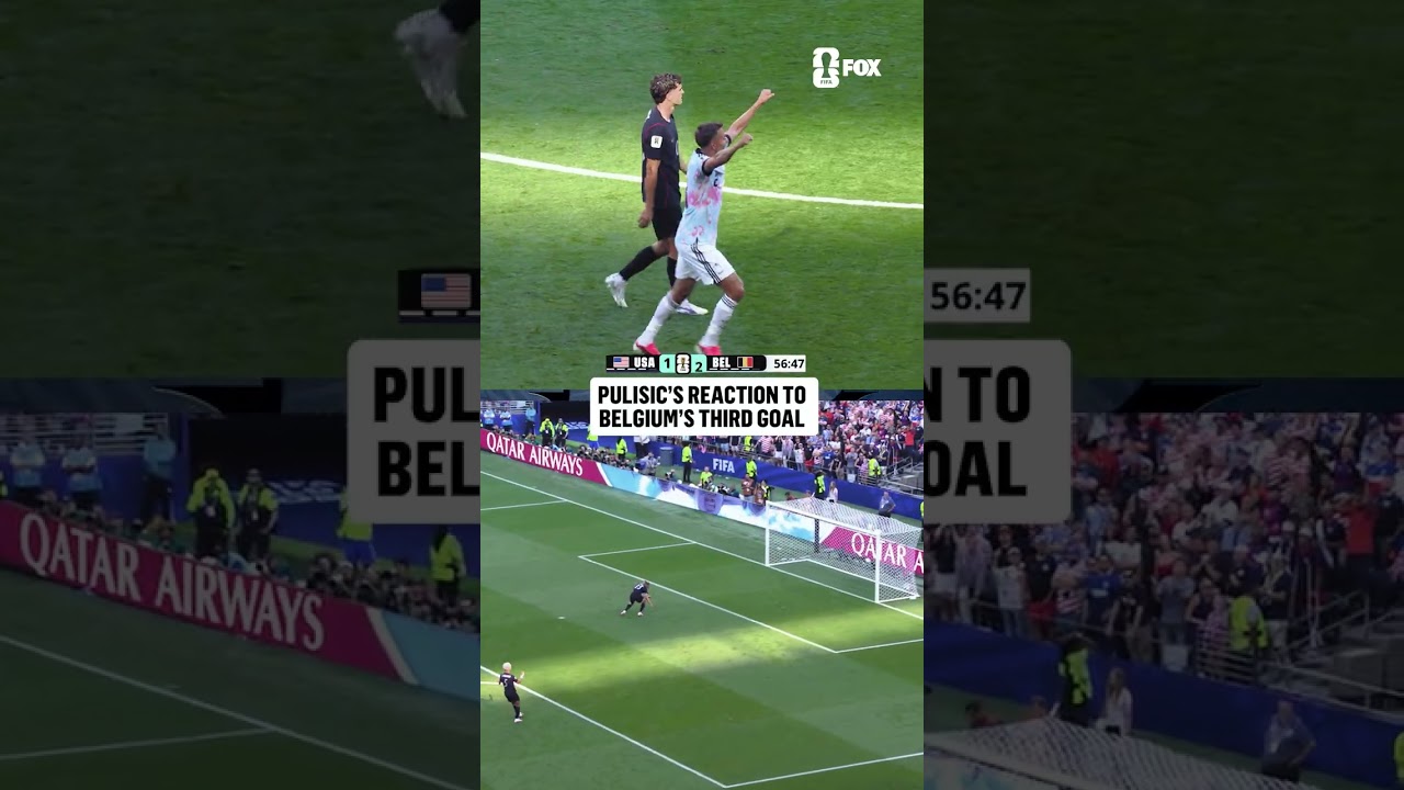 Pulisic reacts to Belgium finding the back of the net again