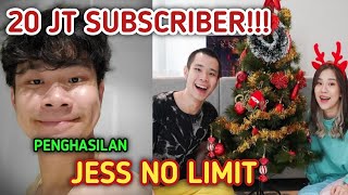 20 JUTA SUBSCRIBER!! Gaji Jess No Limit Dari YouTube Setiap Bulan????