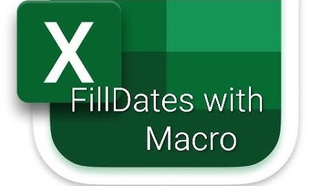 Fill Dates using Macro