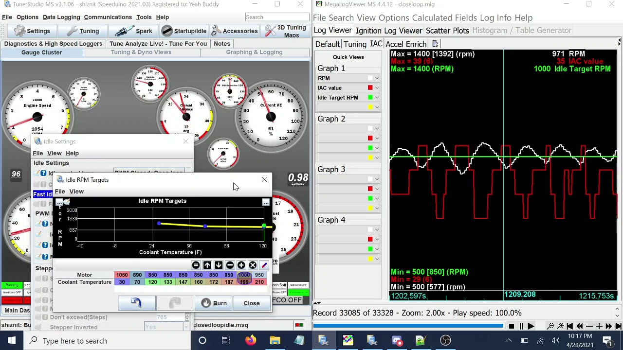 An Attempt at PID Closed Loop Idle Tuning Speeduino 2021.03 YouTube
