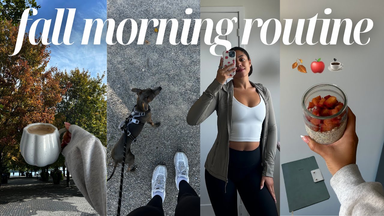 Осенняя утренняя рутина 🍂🍎☕️ овсянка с яблоком и корицей, ежедневник, рецепт кофе и принятие пере...